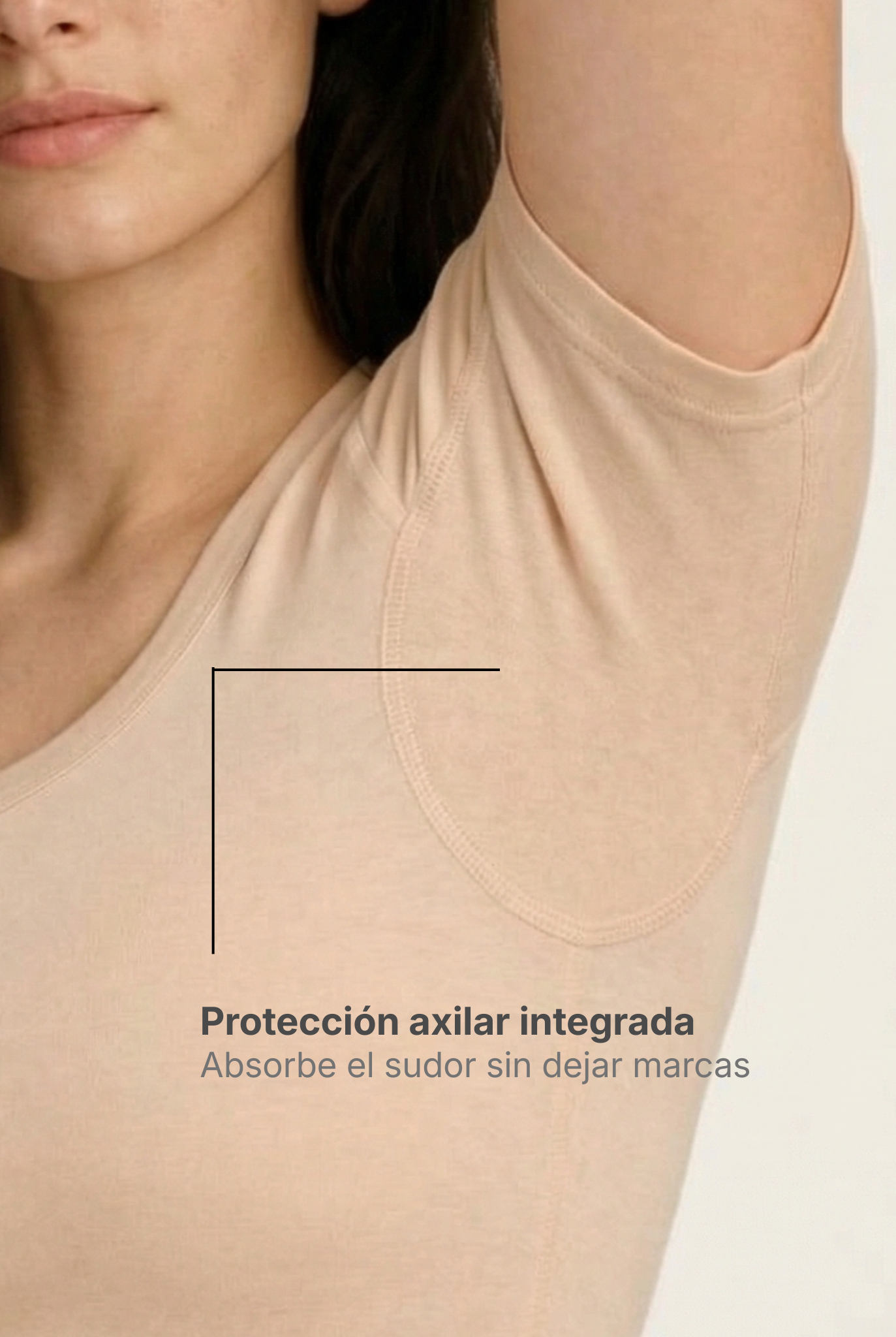 NoSweat T-shirt – Nude